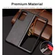 Samsung Galaxy Z Fold 2 Hoesje Litchi Skin Back Cover Zwart afbeelding 3