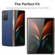 Samsung Galaxy Z Fold 2 Hoesje Litchi Skin Back Cover Blauw afbeelding 2