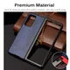 Samsung Galaxy Z Fold 2 Hoesje Litchi Skin Back Cover Blauw afbeelding 3