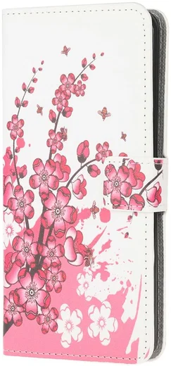 Samsung Galaxy A12 Portemonnee Hoesje Bloemen  Print afbeelding 1