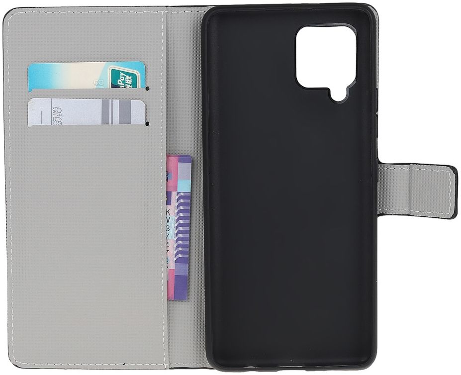 Samsung Galaxy A12 Portemonnee Hoesje Bloemen  Print afbeelding 6