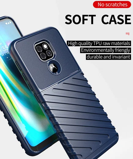 Samsung Galaxy M12 / A12 Twill Thunder Texture Back Cover Blauw afbeelding 2
