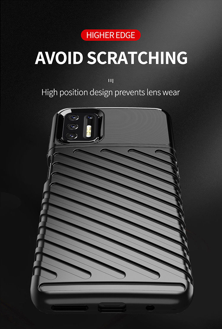 Motorola Moto G9 Plus Hoesje TPU Thunder Design Blauw afbeelding 3