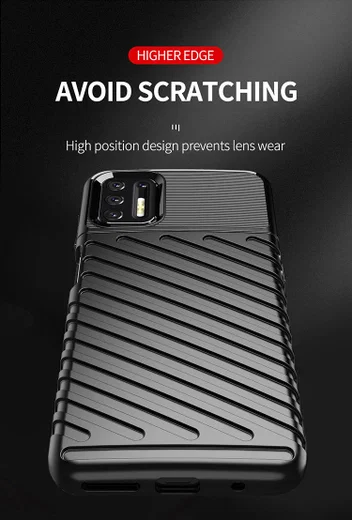 Motorola Moto G9 Plus Hoesje TPU Thunder Design Blauw afbeelding 3
