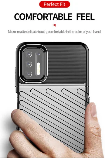 Motorola Moto G9 Plus Hoesje TPU Thunder Design Blauw afbeelding 6