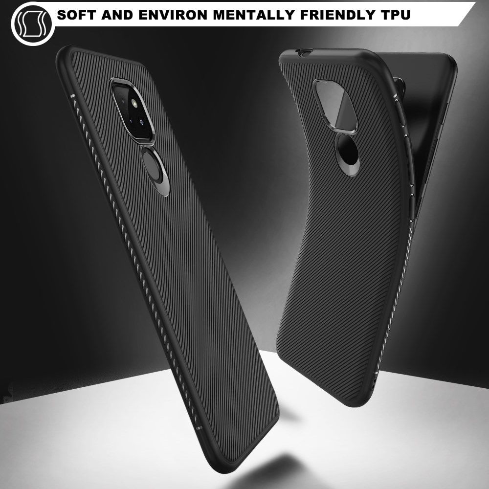Motorola Moto G9 Play / Moto E7 Plus Hoesje Twill Slim Textuur Zwart afbeelding 6