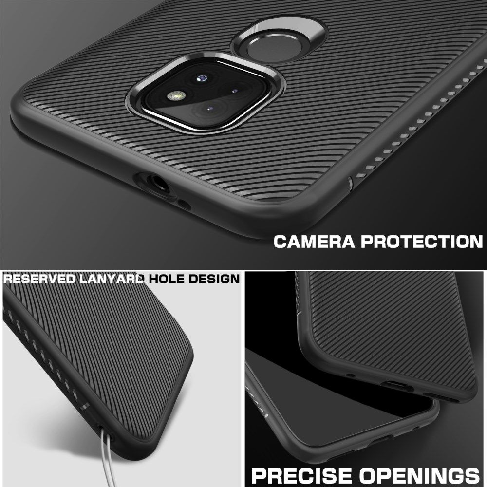 Motorola Moto G9 Play / Moto E7 Plus Hoesje Twill Slim Textuur Zwart afbeelding 7