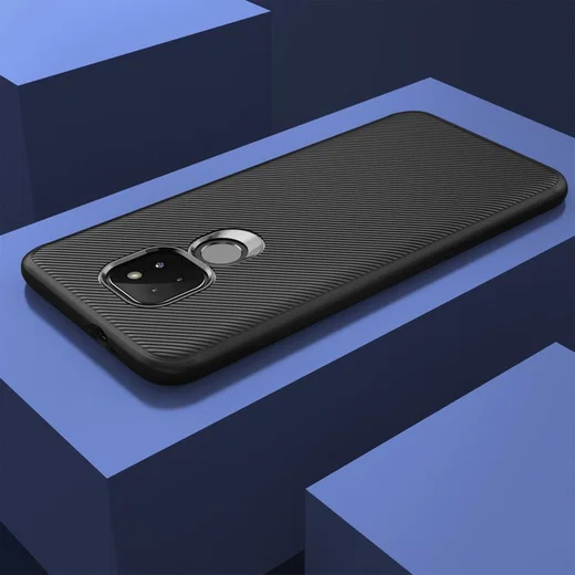 Motorola Moto G9 Play / Moto E7 Plus Hoesje Twill Slim Textuur Zwart afbeelding 5