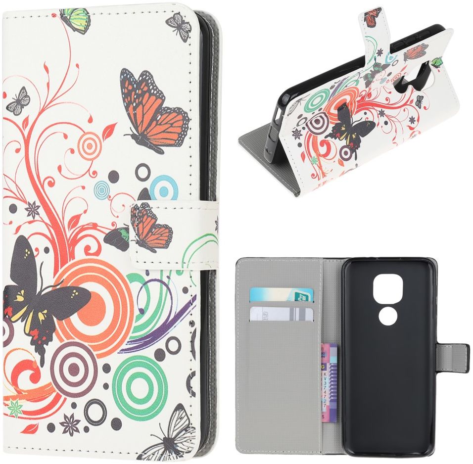Motorola Moto G9 Play / Moto E7 Plus Hoesje met Vlinder Print afbeelding 3