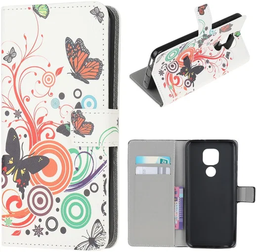 Motorola Moto G9 Play / Moto E7 Plus Hoesje met Vlinder Print afbeelding 3