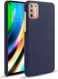 Motorola Moto G9 Plus Stof Hard Back Cover Blauw afbeelding 1