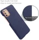 Motorola Moto G9 Plus Stof Hard Back Cover Blauw afbeelding 4