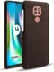 Motorola Moto G9 Play Stof Hard Back Cover Coffee afbeelding 1