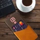 Motorola Moto G9 Play Kunstleer en Stof Hoesje met Kaarthouder Bruin afbeelding 4