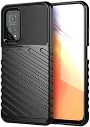 Xiaomi Mi 10T/Mi 10T Pro Twill Thunder Texture Back Cover Zwart afbeelding