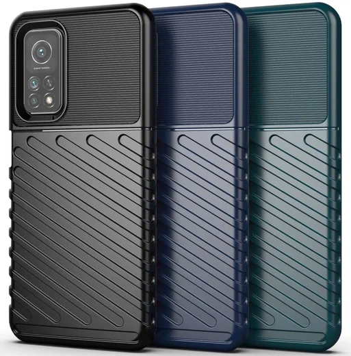 Xiaomi Mi 10T/Mi 10T Pro Twill Thunder Texture Back Cover Zwart afbeelding 3