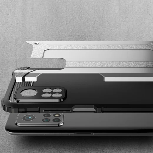 Xiaomi Mi 10T / Mi 10T Pro Hoesje Shock Proof Hybride Back Cover Blauw afbeelding 4