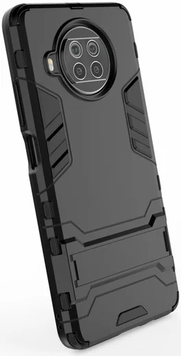 Xiaomi Redmi Note 9 Pro / Note 9S Shockproof Backcover Kickstand Zwart afbeelding 8