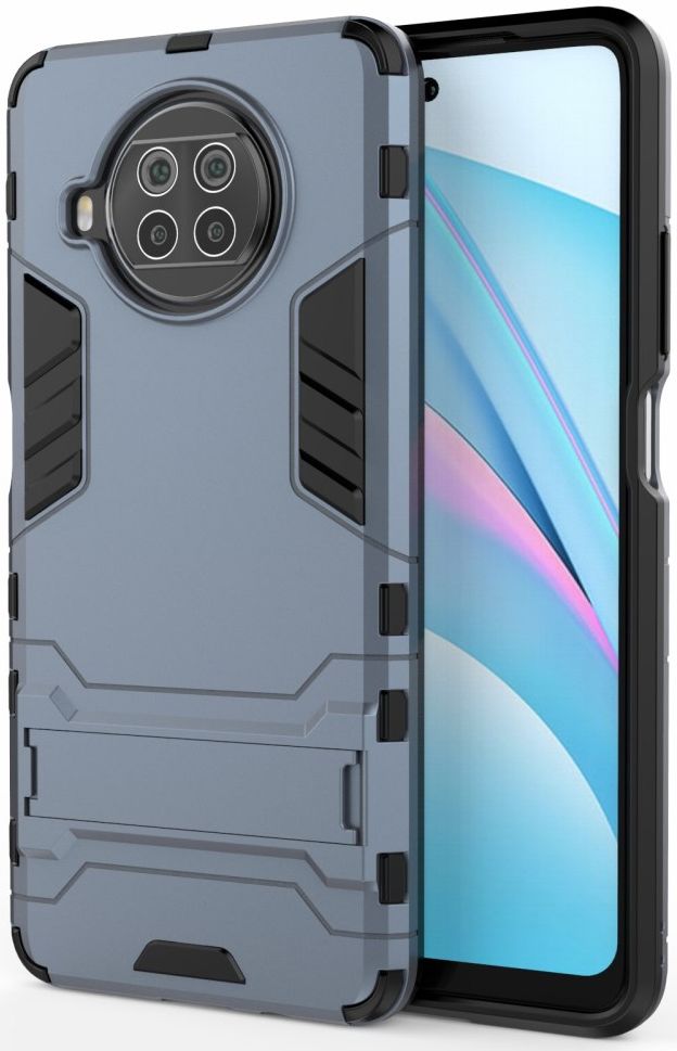Xiaomi Redmi Note 9 Pro 5G / Note 9S Shockproof Backcover Kickstand Blauw afbeelding 1
