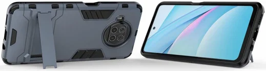 Xiaomi Redmi Note 9 Pro 5G / Note 9S Shockproof Backcover Kickstand Blauw afbeelding 3