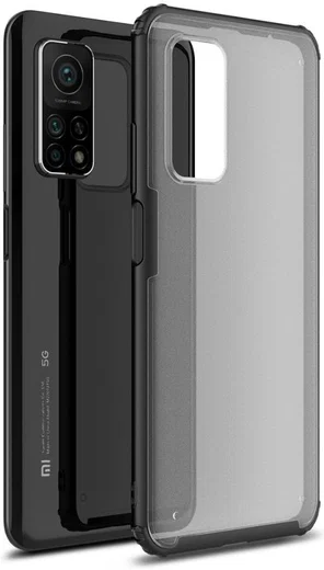 Xiaomi Mi 10T / Mi 10T Pro Hoesje Hybride Back Cover Matte Zwart afbeelding 1