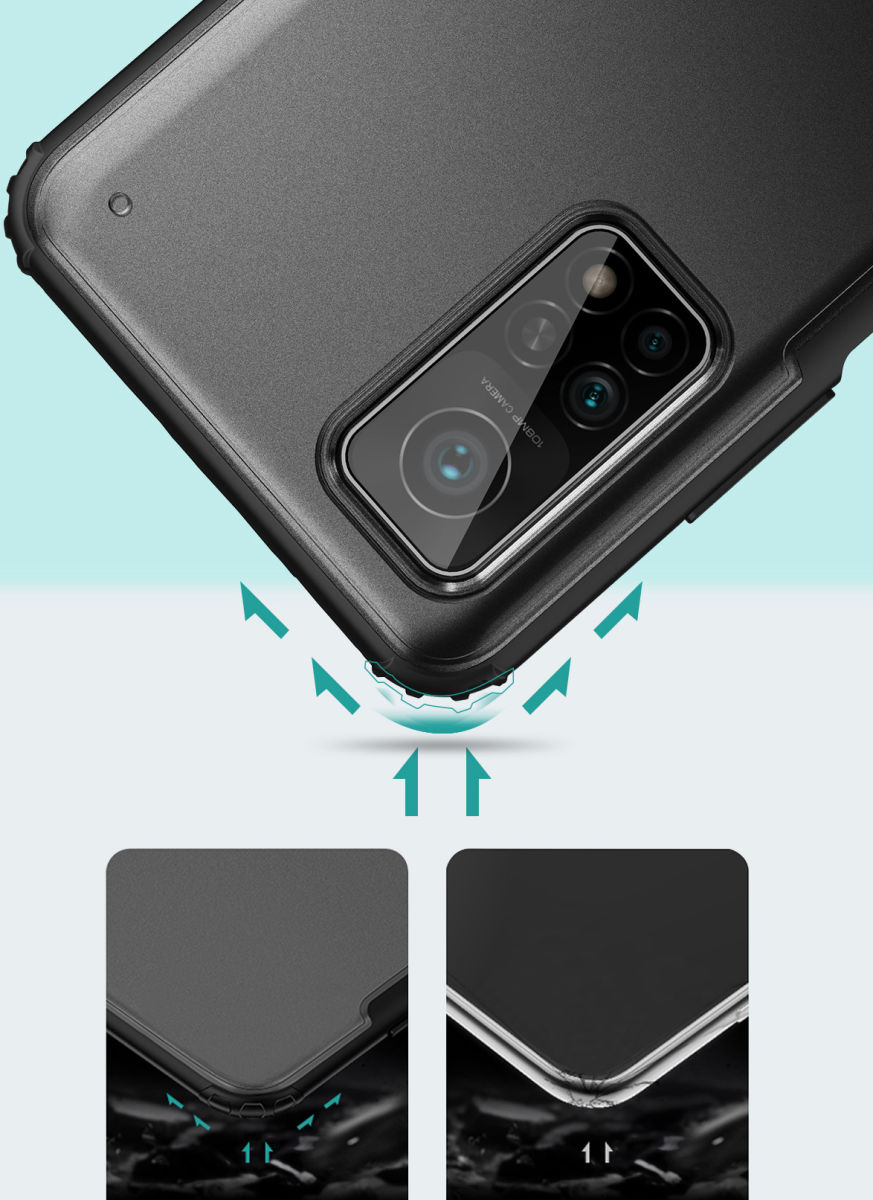 Xiaomi Mi 10T / Mi 10T Pro Hoesje Hybride Back Cover Matte Zwart afbeelding 4
