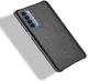 Oppo Reno 4 Pro 4G Hoesje Litchi Skin Kunstleer Back Cover Zwart afbeelding 4