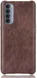 Oppo Reno 4 Pro 4G Hoesje Litchi Skin Kunstleer Back Cover Bruin afbeelding 1