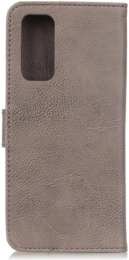 Oppo Reno4 5G Hoesje Retro Wallet Book Case Grijs afbeelding 4