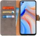 Oppo Reno4 5G Hoesje Retro Wallet Book Case Grijs afbeelding 1