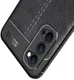 Oppo Reno 4 5G Hoesje Litchi Skin Back Cover Zwart afbeelding 3