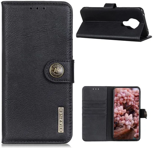 Nokia 3.4 Hoesje Retro Wallet Book Case Zwart afbeelding 2