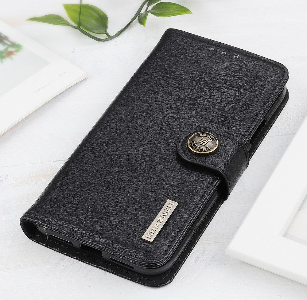 Nokia 3.4 Hoesje Retro Wallet Book Case Zwart afbeelding 3