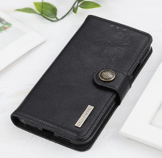 Nokia 3.4 Hoesje Retro Wallet Book Case Zwart afbeelding 3