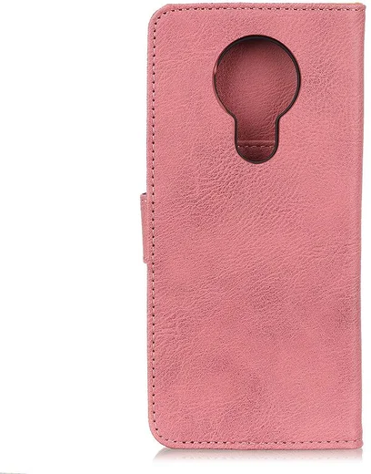 Nokia 3.4 Hoesje Retro Wallet Book Case Roze afbeelding 3