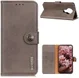 Nokia 3.4 Hoesje Retro Wallet Book Case Grijs afbeelding 2