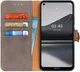 Nokia 3.4 Hoesje Retro Wallet Book Case Grijs afbeelding 1