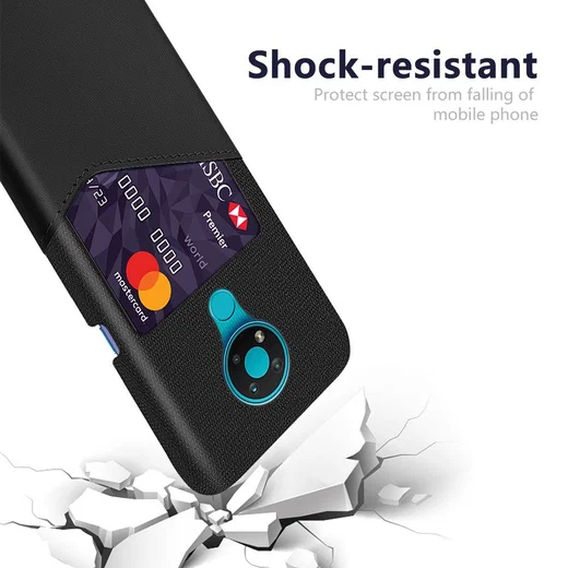 Nokia 3.4 Hoesje met Kaartsleuf Back Cover Zwart afbeelding 4