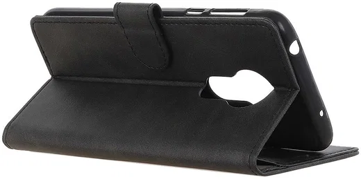 Nokia 3.4 Hoesje Book Case Kunst Leer Zwart afbeelding 4