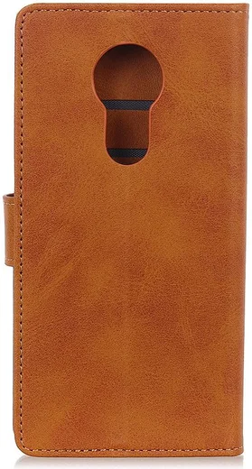 Nokia 3.4 Hoesje Book Case Kunst Leer Bruin afbeelding 3