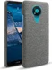 Nokia 3.4 Stof Textuur Back Cover Grijs afbeelding 1