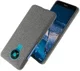 Nokia 3.4 Stof Textuur Back Cover Grijs afbeelding 2