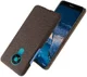 Nokia 3.4 Stof Textuur Back Cover Bruin afbeelding 2