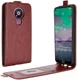 Nokia 3.4 Hoesje Verticale Flip Case Bruin afbeelding 2