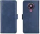 Nokia 3.4 Hoesje Portemonnee met Dubbele Magneet Sluiting Blauw afbeelding 3