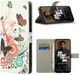 Nokia 3.4 Hoesje Portemonnee Book Case met Vlinder Print afbeelding 3