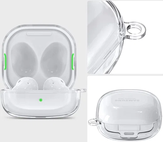 Samsung Galaxy Buds Live/Buds 2/Pro Hoesje Hard Plastic Case Clear afbeelding 2