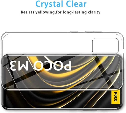 Xiaomi Poco M3 Hoesje Back Cover Dun TPU Transparant afbeelding 2