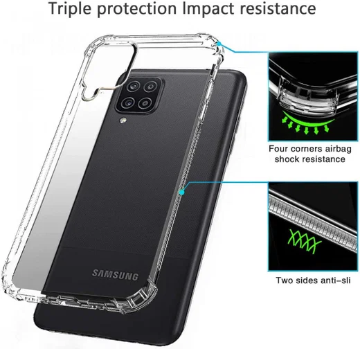 Samsung Galaxy A12 Hoesje Schokbestendig Transparant afbeelding 6