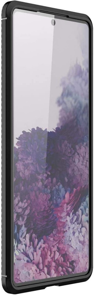Samsung Galaxy A02s Hoesje Siliconen Carbon TPU Back Cover Zwart afbeelding 2